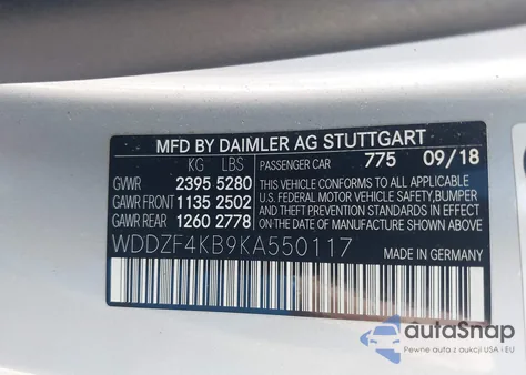 2019 Mercedes-Benz E 300 4Matic из США, поврежденный, VIN WDDZF4KB9KA550117